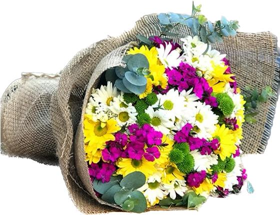 vazoda lilyum & kırmızı gül Krizantem & Hüsnüyusuf Buket 