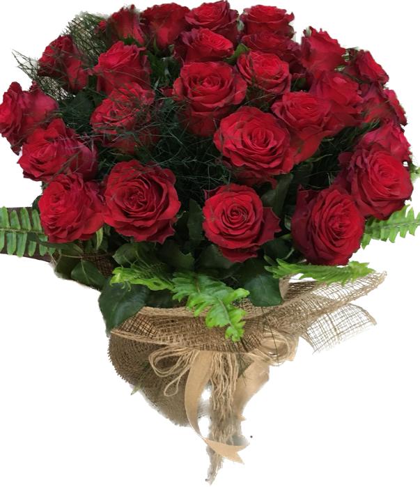  Belek Blumenlieferung 25 rote Rosen 1. Klasse