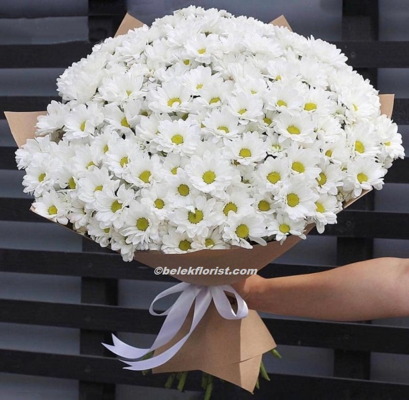 Belek Florist 29pc White Daisy Bouquet