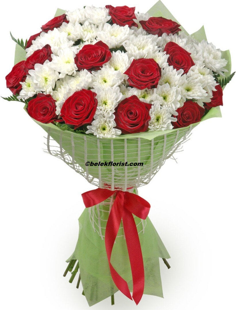 belekflorist.com  flower delivery belek Daisy & Rose Bouquet 