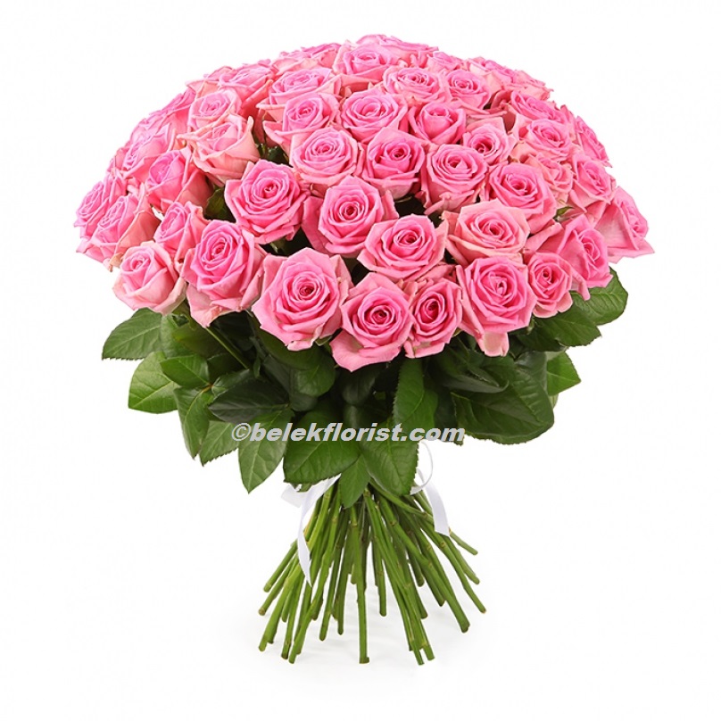  Belek Florist Pink Rose 51 Pieces