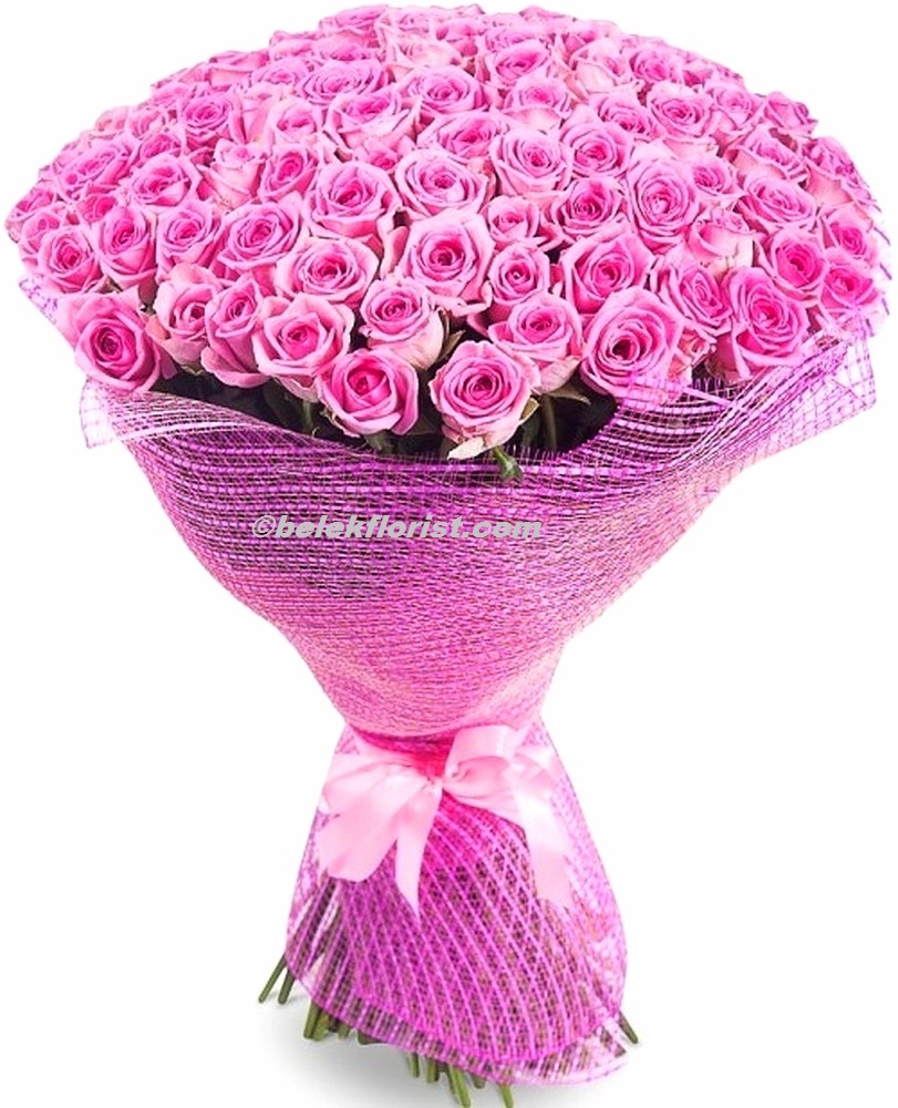 Belek Florist Pink Rose 101pc