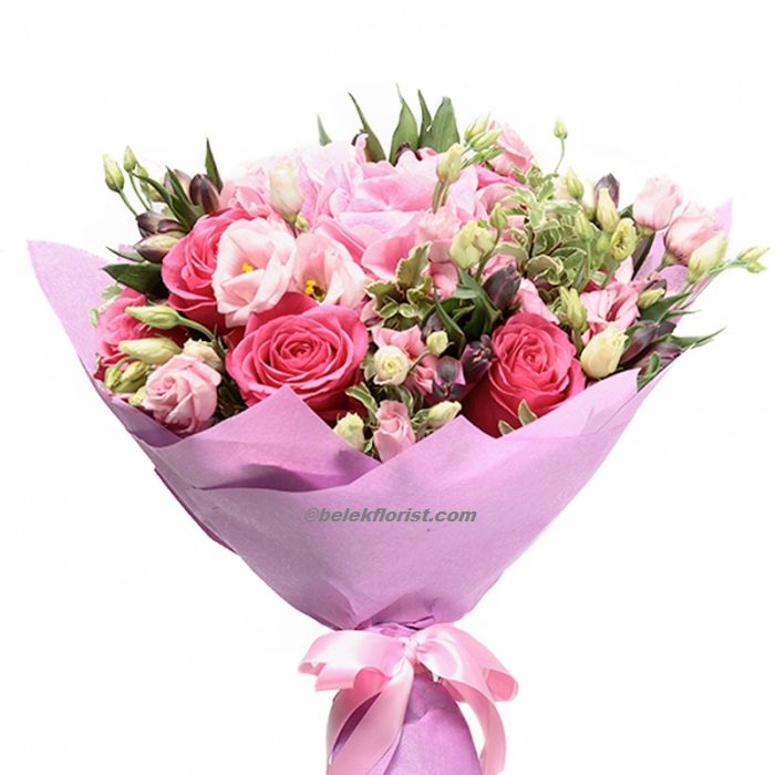  Цветок в Белек  Стильный Розовый Букет