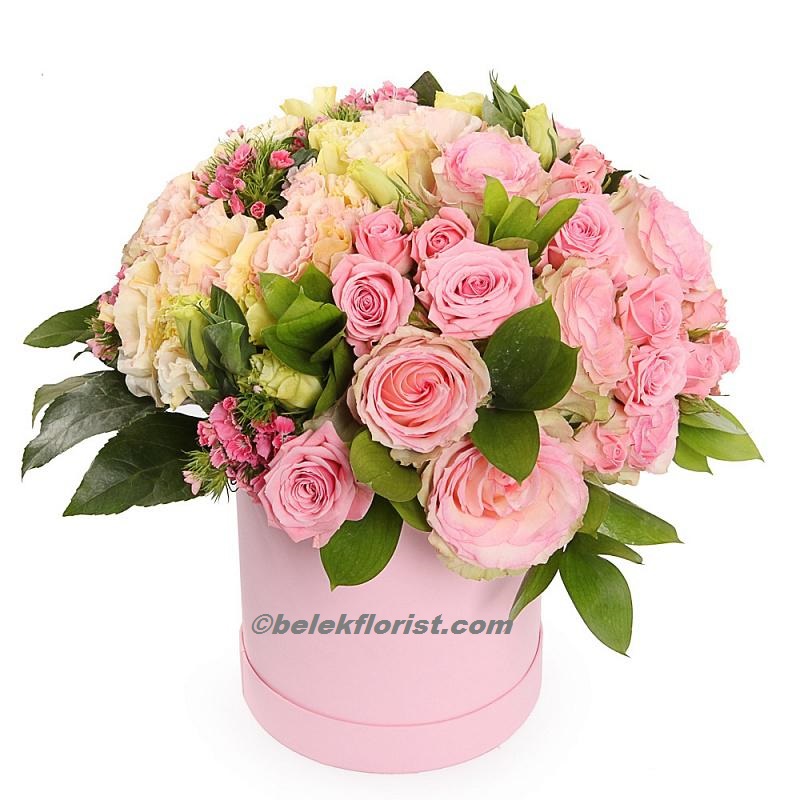 Belek Florist Pink Box Arrangement