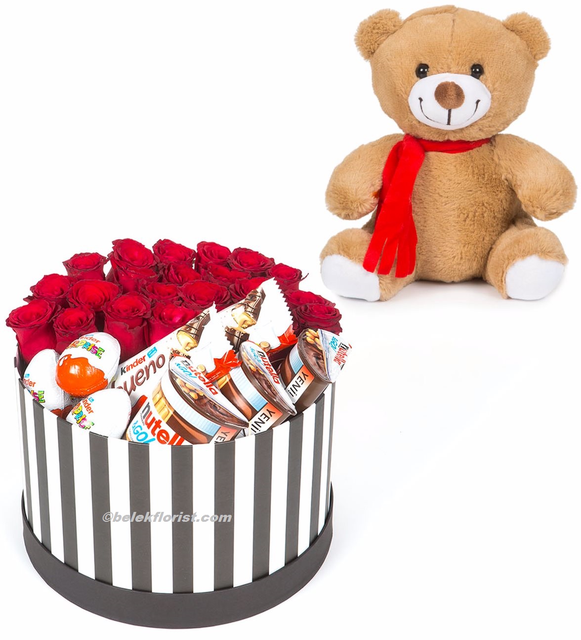 Belek Florist Surprise & Teddy Bear Box