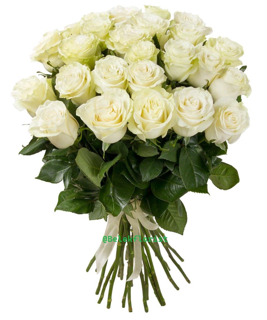 belekflorist.com - белек‎ флорист Букет из 29 белых роз  